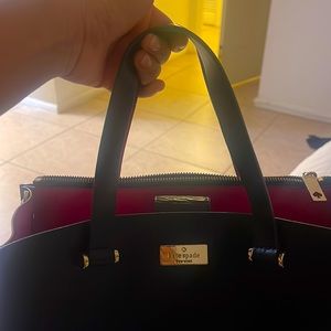 Kate Spade Purse Handbag original fairly used black pink